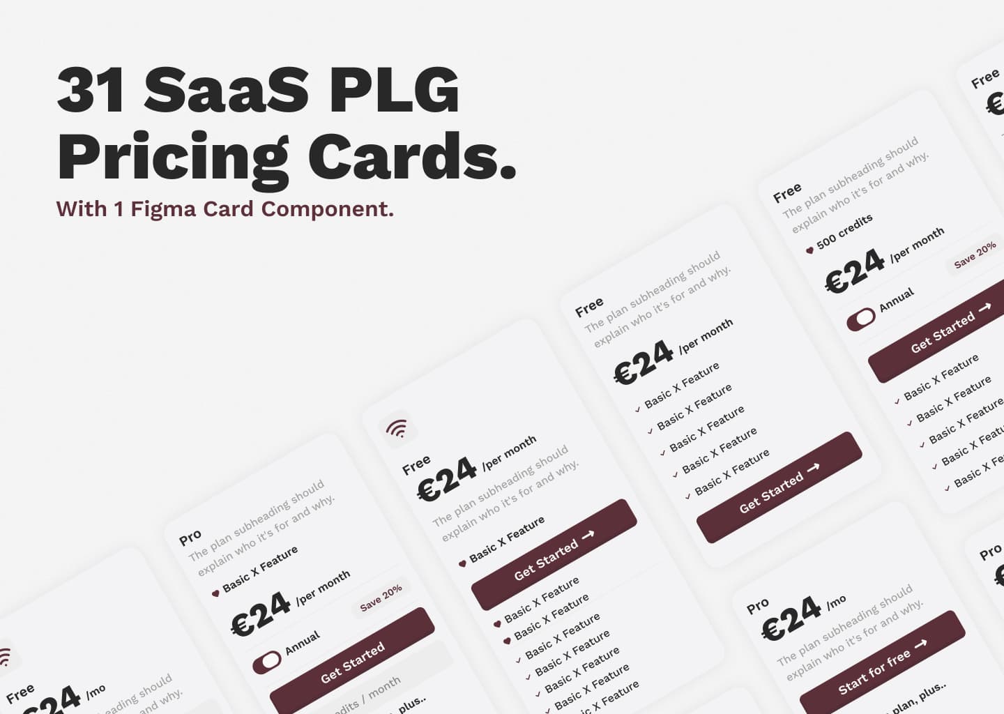 31 Pricing Card Designs